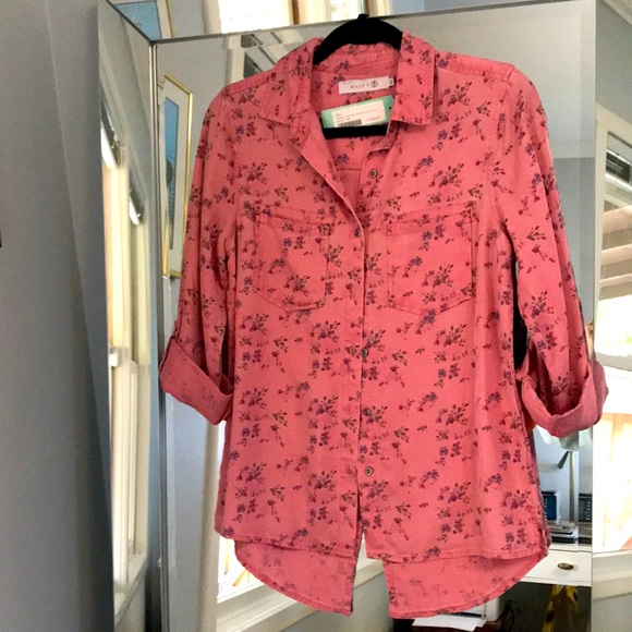 NWT Billy’s T Madge Chambray Button Down Top - Picture 1 of 5